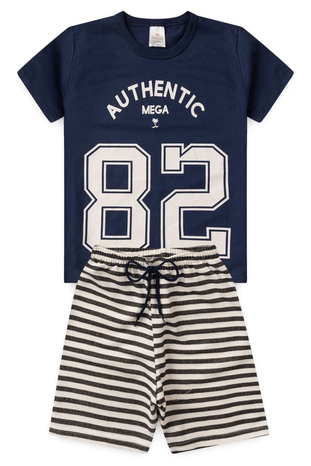 Vista 2 Infantil - Conjunto Verão Masculino Authentic - Marinho Mega Kids unico Mega Kids unico