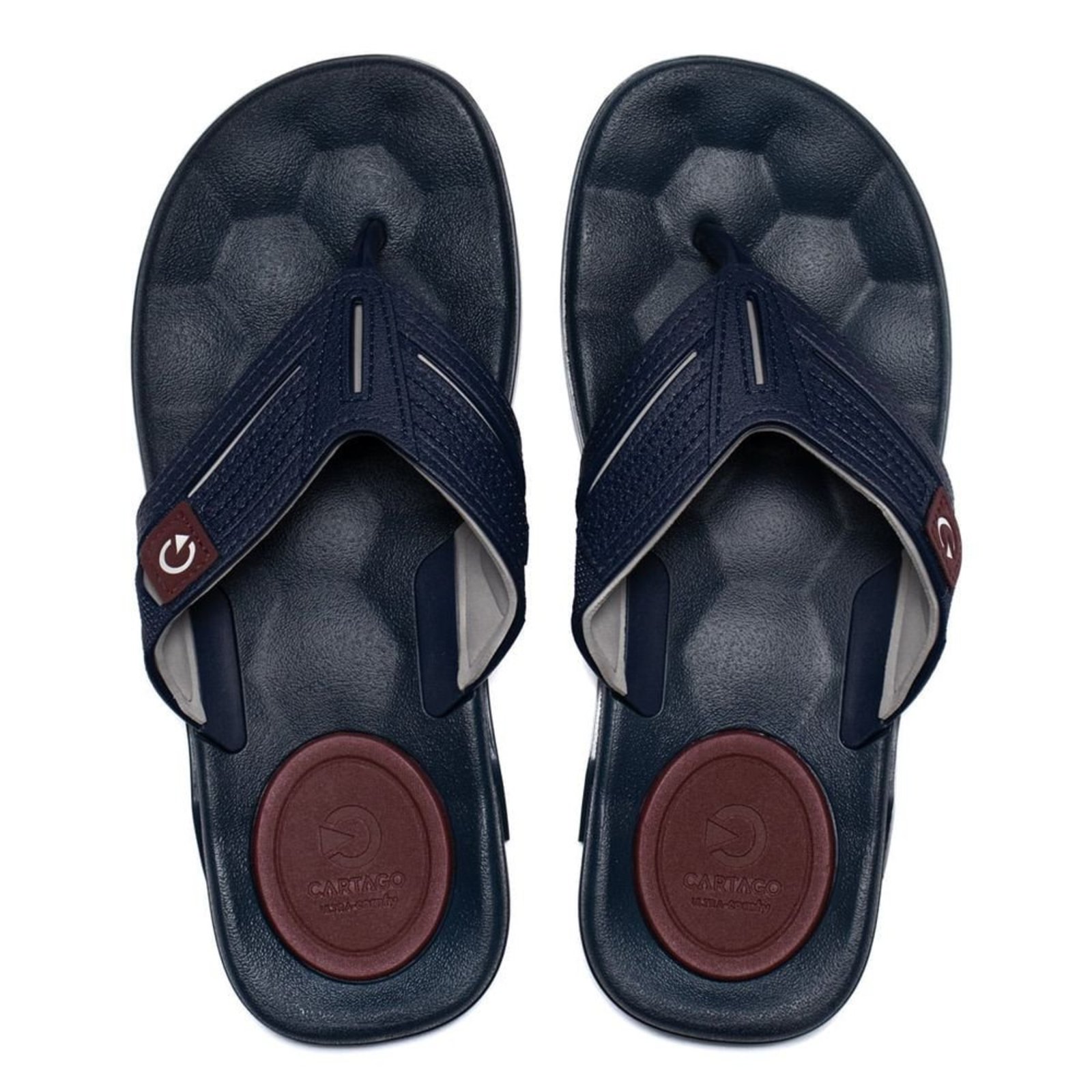 Infantil - Chinelo Masculino Cartago Egeu V Tiras Marinho/Vinho