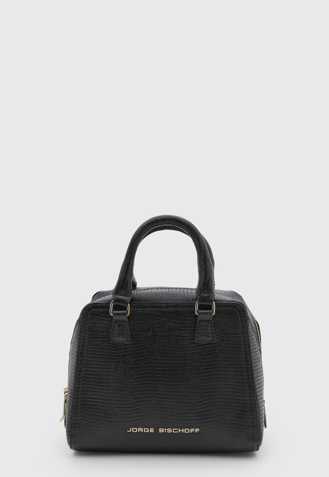 Bolsa Feminina Jorge Bischoff Couro Média Preta
