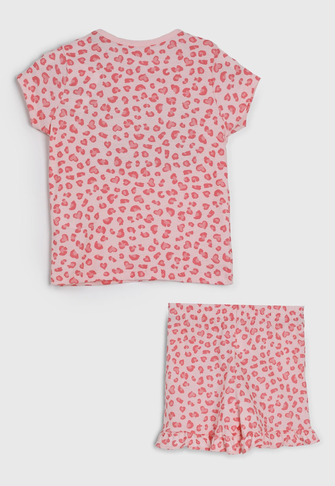 Vista 3 Pijama Curto Brandili Estampa Corações Claro rosa Brandili rosa