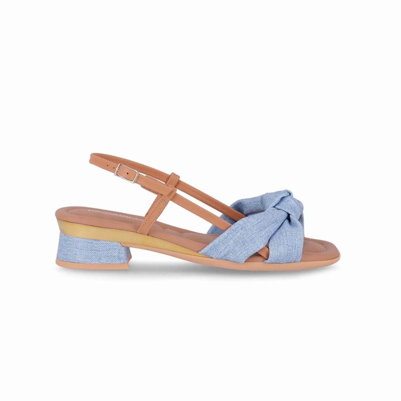 Sandália Salto Baixo Feminino Piccadilly 4750021 Jeans