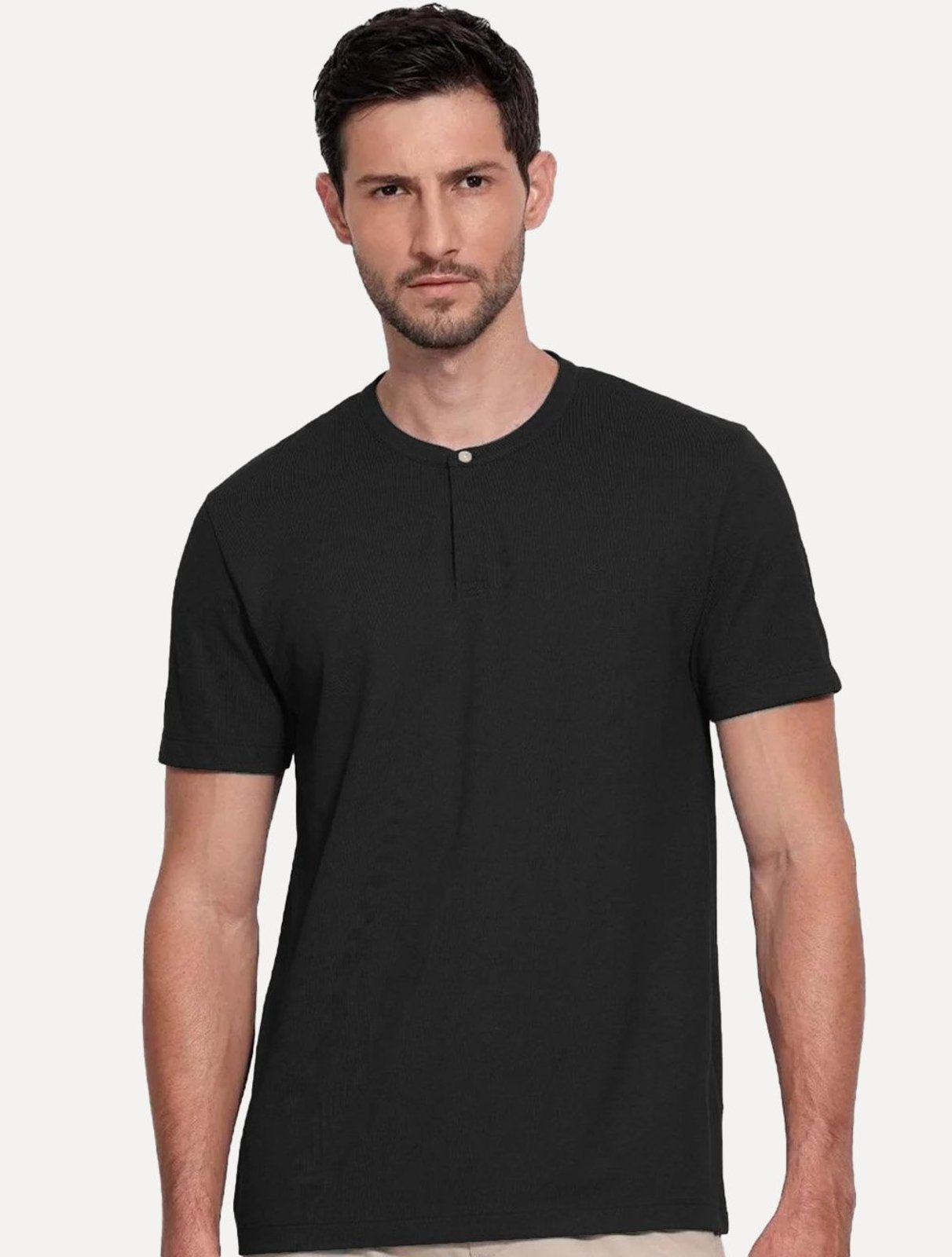 Camiseta Aramis Masculina Regular Piquet Gola Portuguesa Preta