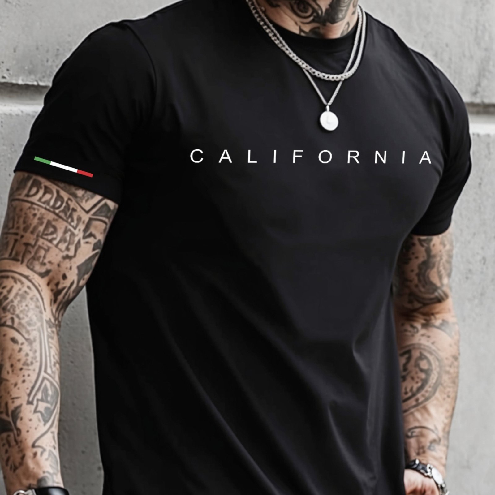 Camisa Masculina Algodão Camiseta Estampada Casual