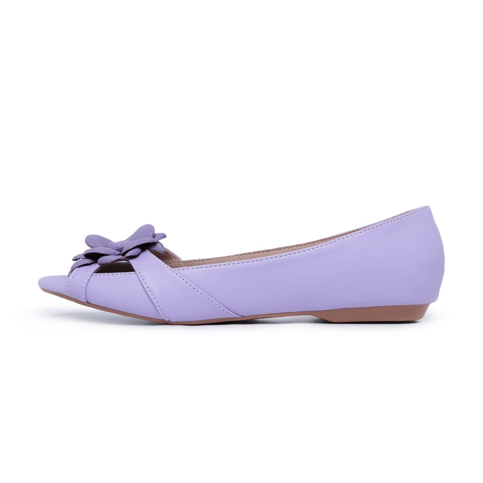 Sapatilha PeepToe LeRUCHEL Flor Lilás
