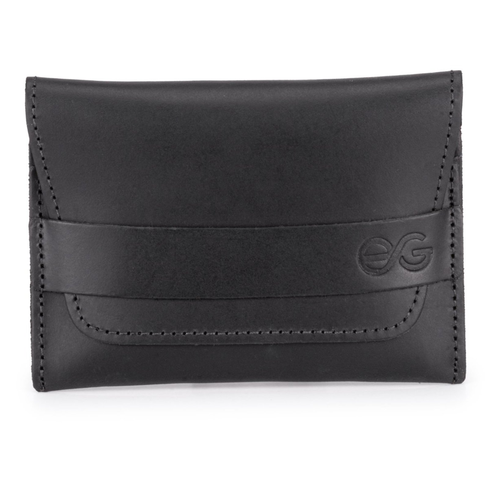 Carteira Masculina slim prática Couro Legítimo Poket ello griff Preto