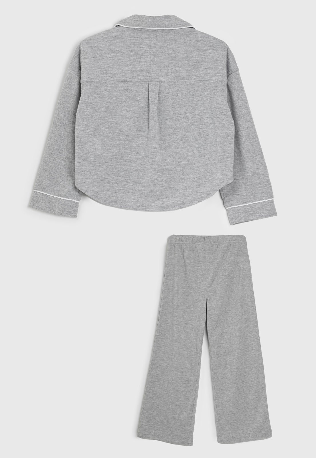 Vista 3 Kit Pijama 2pçs GAP Longo Camisa E Calça cinza GAP cinza