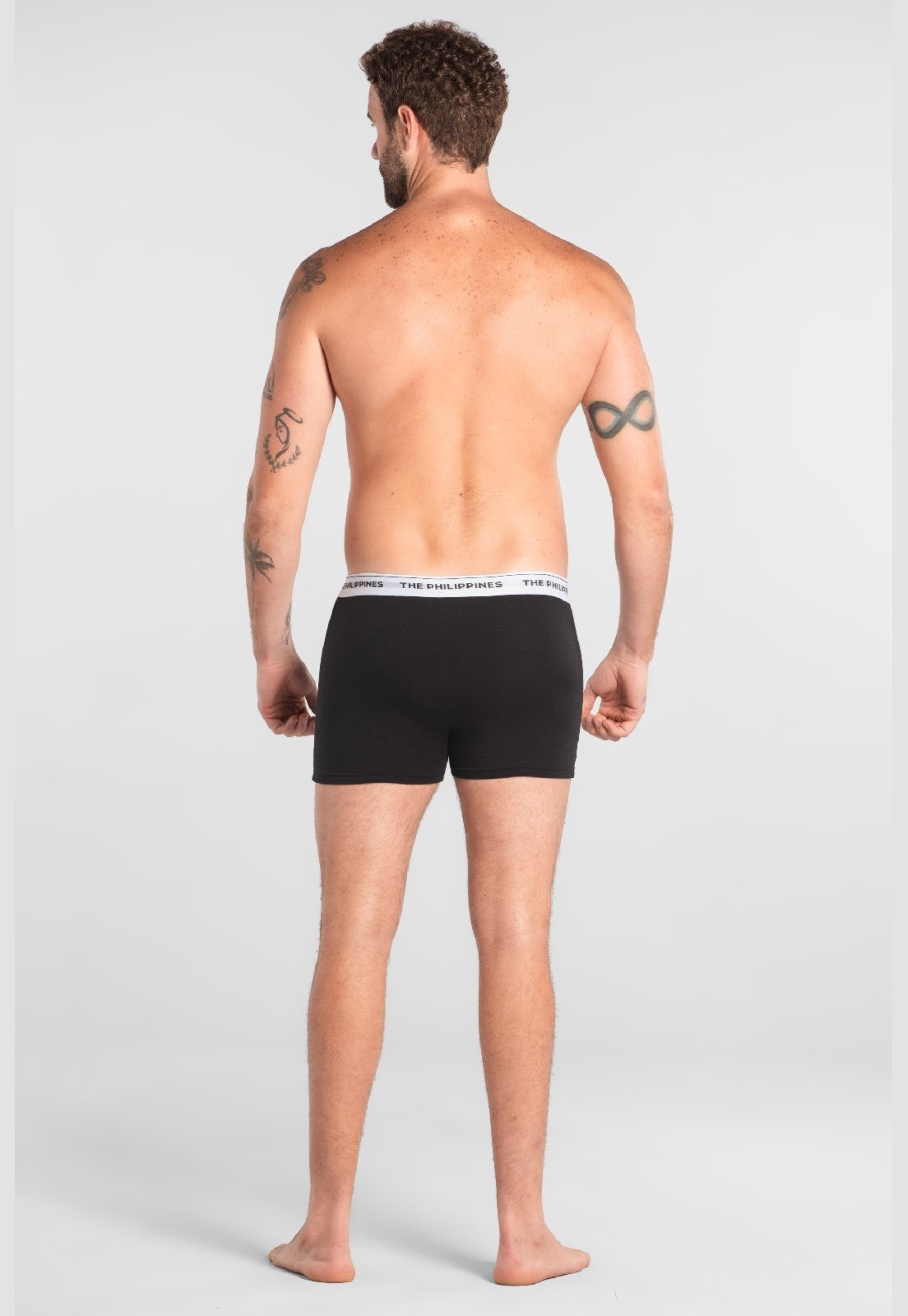 Vista 3 Cueca Boxer Algodão Elastano The Philippines cinza The Philippines cinza