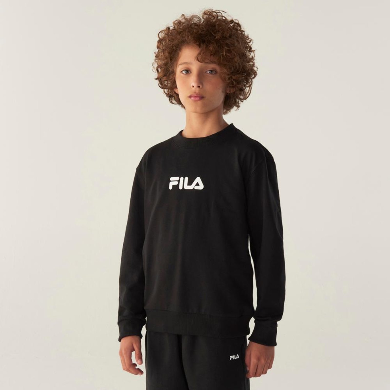Casaco Fila Regular Letter Light Juvenil Incolor