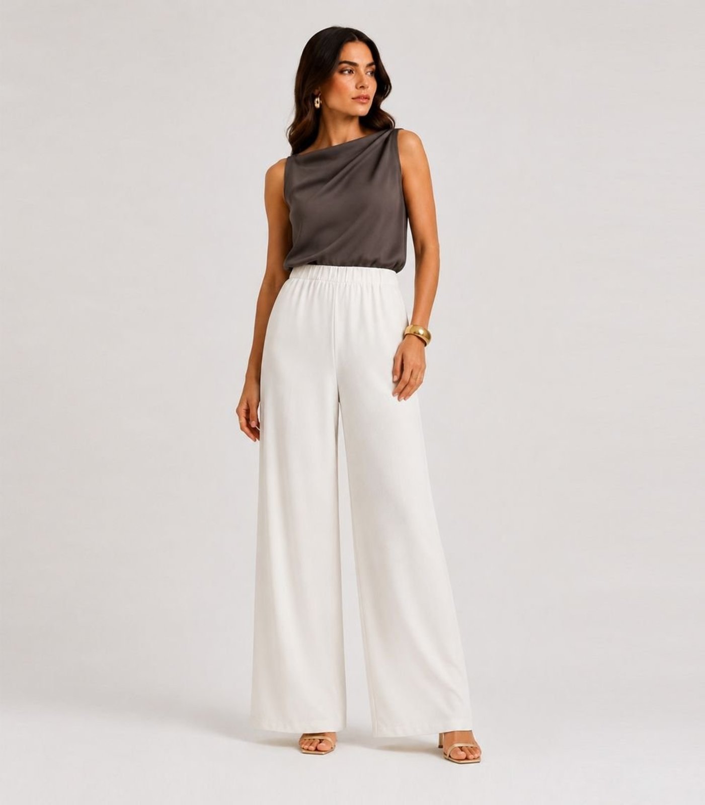 Calça Feminina Moletom Peliciado Infinita Cor Bege