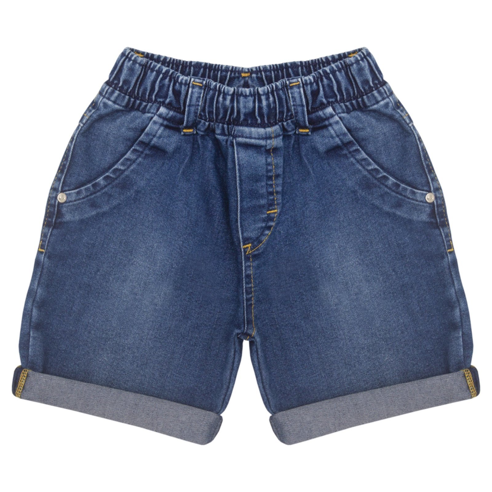 Vista 2 Infantil - Shorts Look Jeans Elástico Sky Jeans azul Look Jeans azul