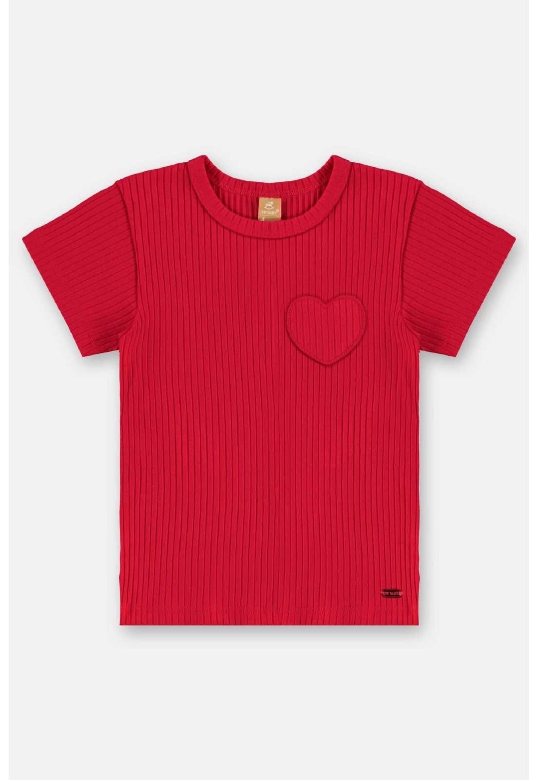 Infantil - Blusa em Ribana Canelada Up Baby Vermelho