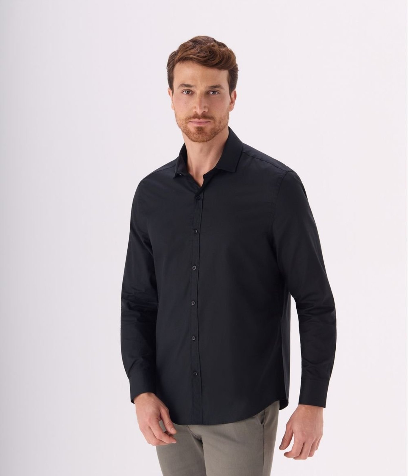 Camisa Slim Makenji Masculina Preta