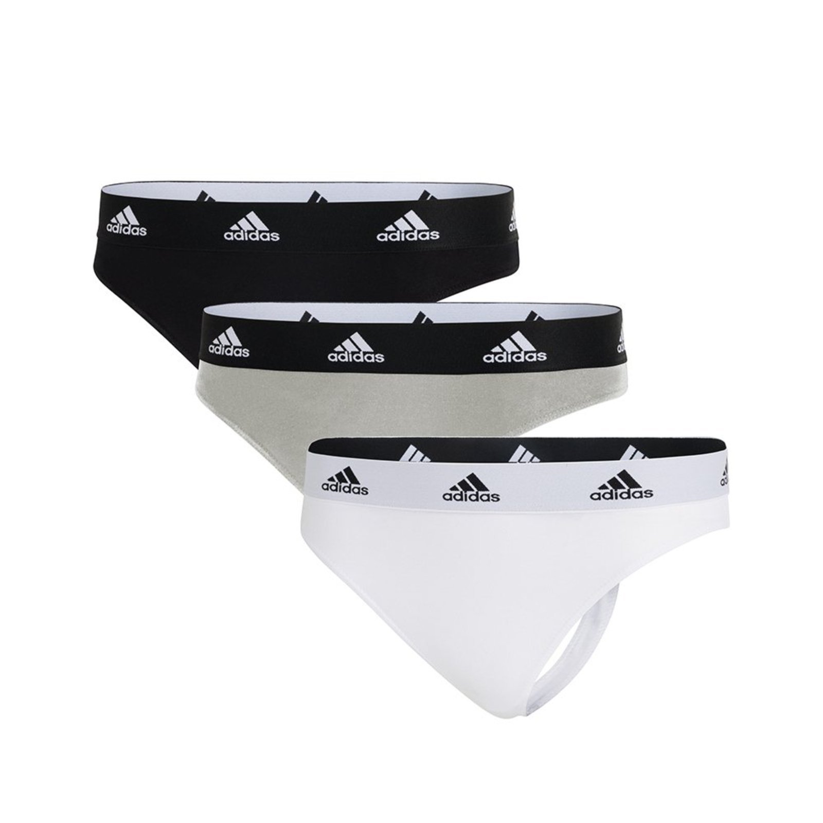 Vista 2 Kit com 3 Calcinhas Fio Dental Adidas Underwear multicolorido Adidas Underwear multicolorido