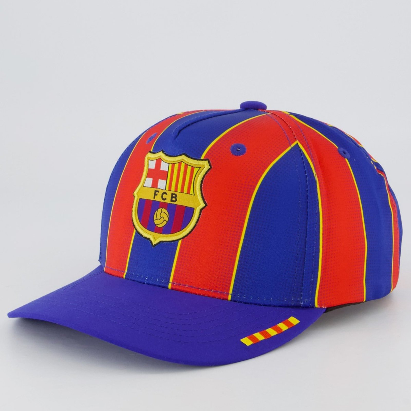 Boné Barcelona Americano Azul e Vermelho