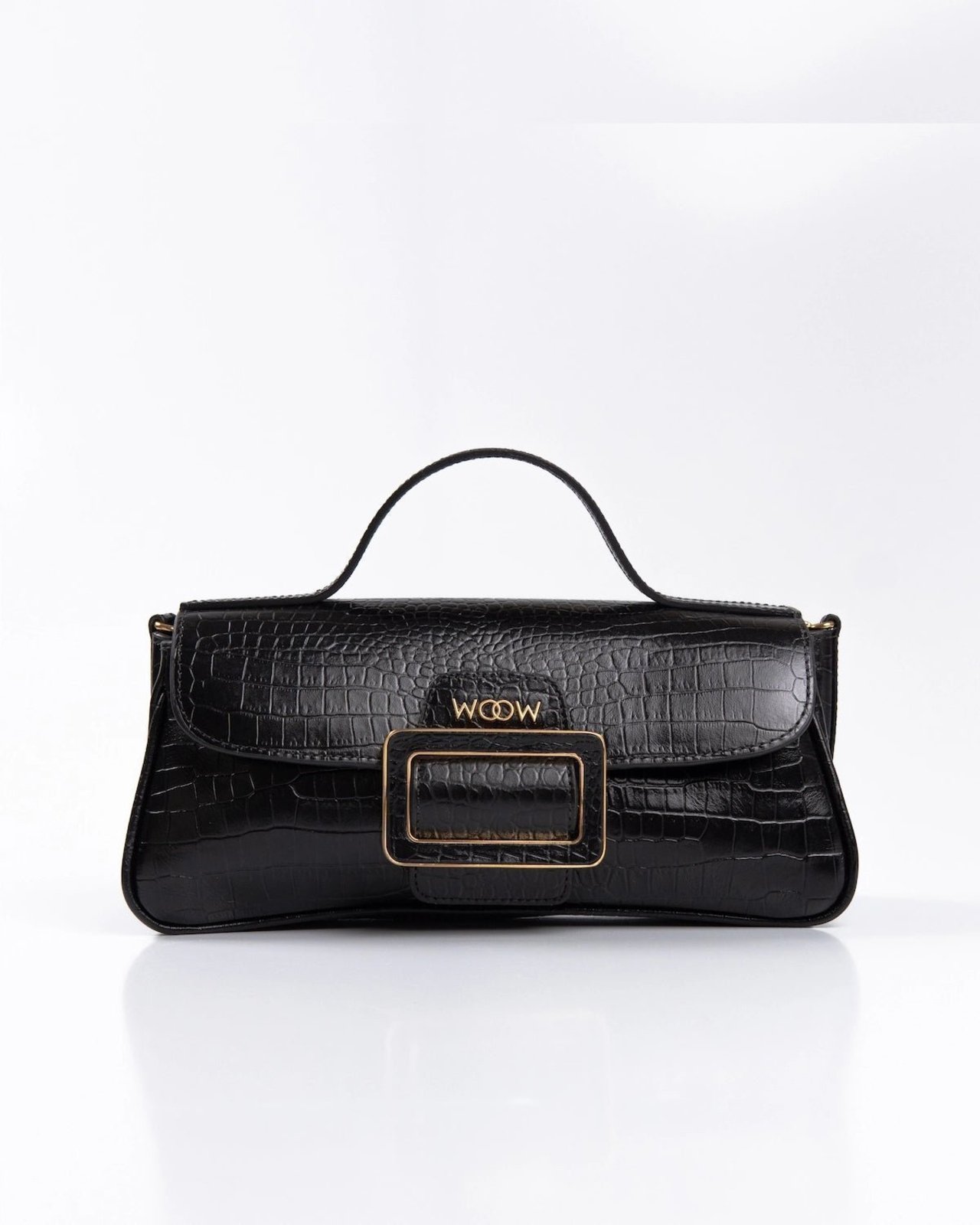 Bolsa Média Charlote Couro Preto