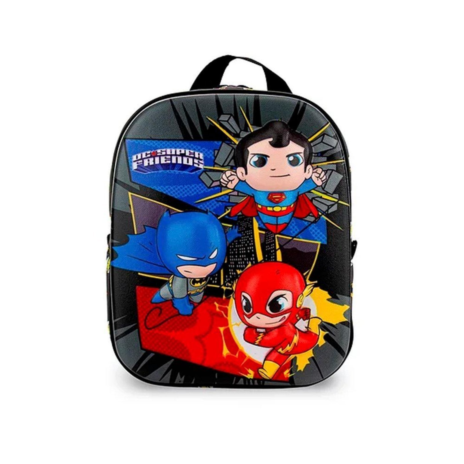 Vista 2 Infantil - Mochila MaxToy Super Friends Preto incolor Maxtoy incolor