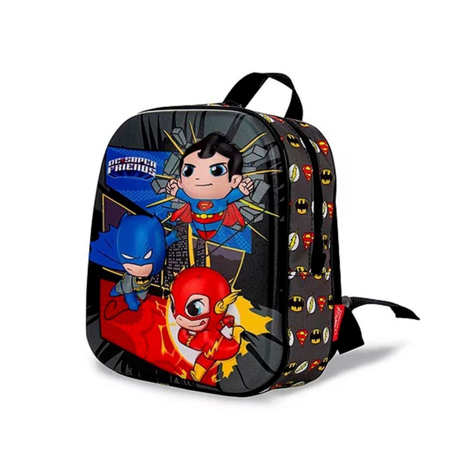 Vista 3 Infantil - Mochila MaxToy Super Friends Preto incolor Maxtoy incolor
