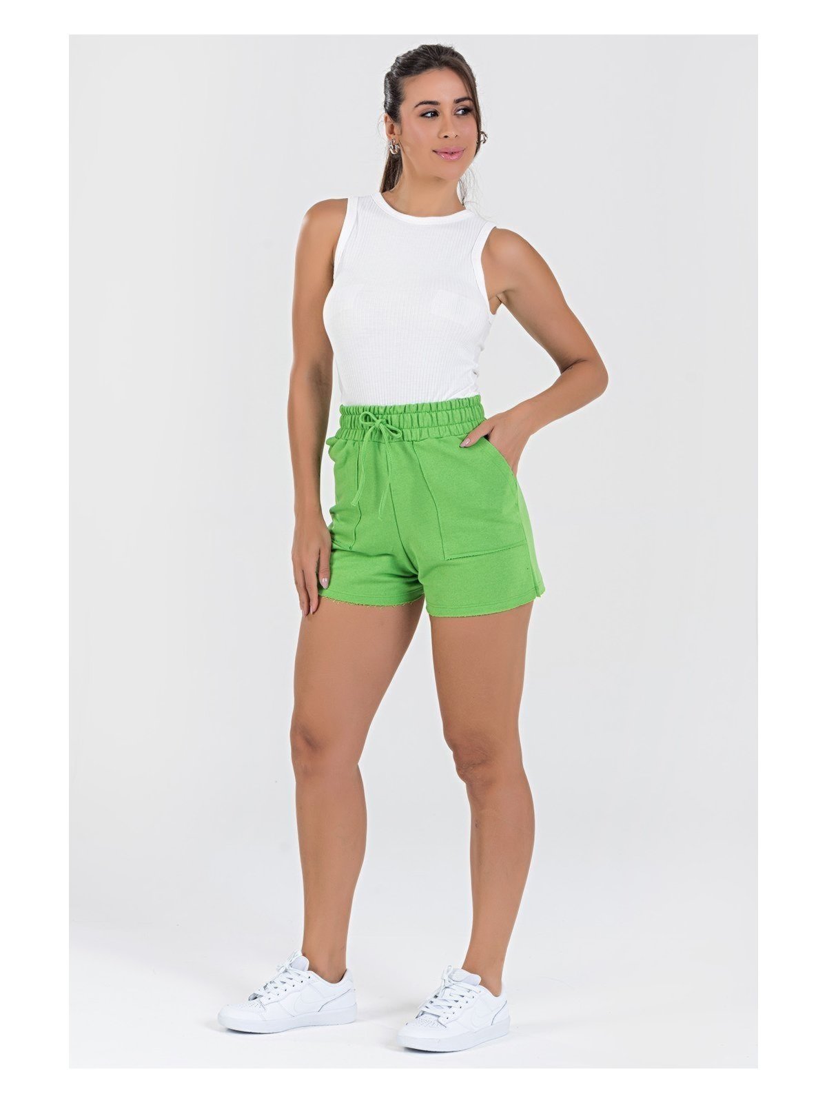 Vista 3 Short Moletinho Nick com Bolso Meu Jeans verde Meu Jeans verde