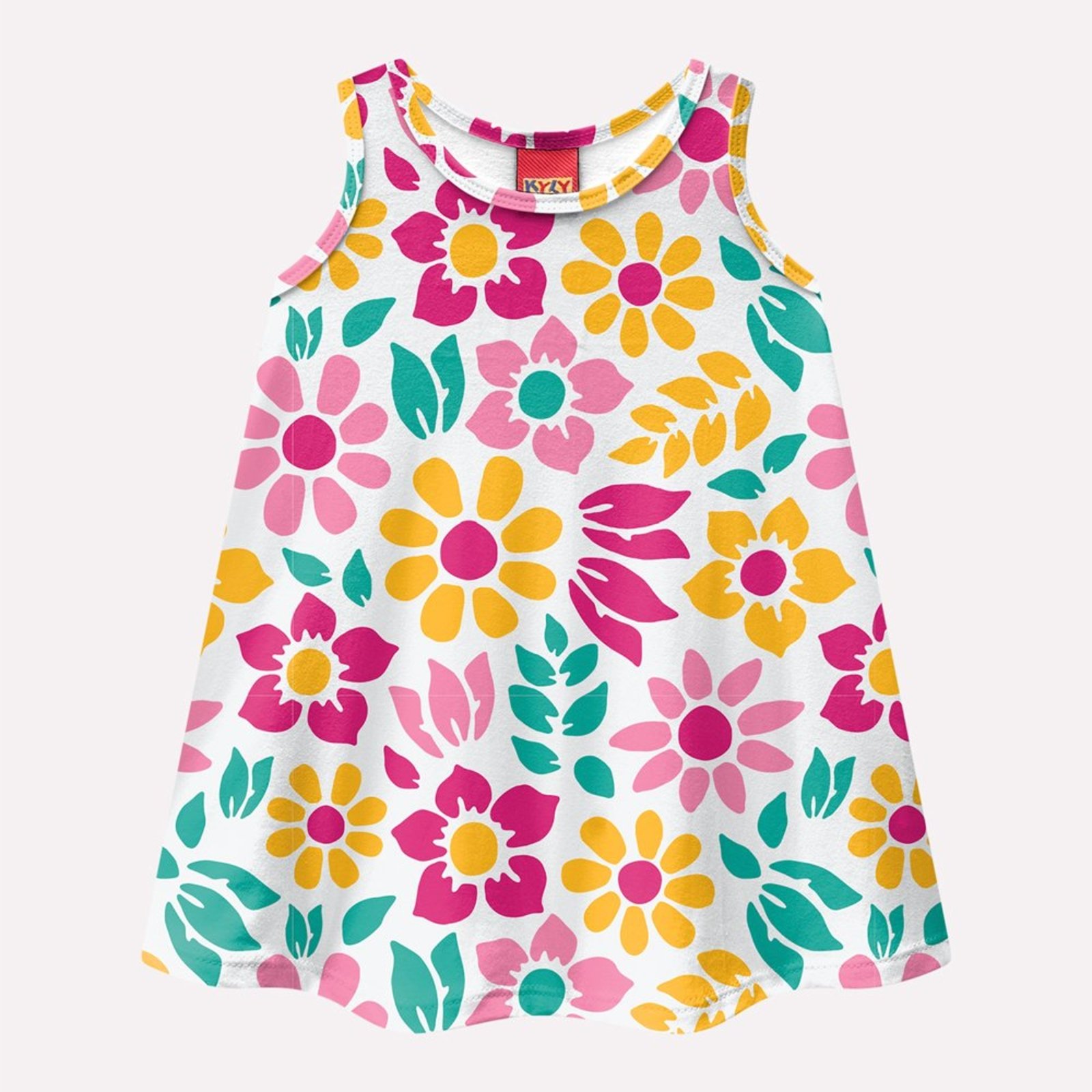 Infantil - Vestido Menina Flores Kyly