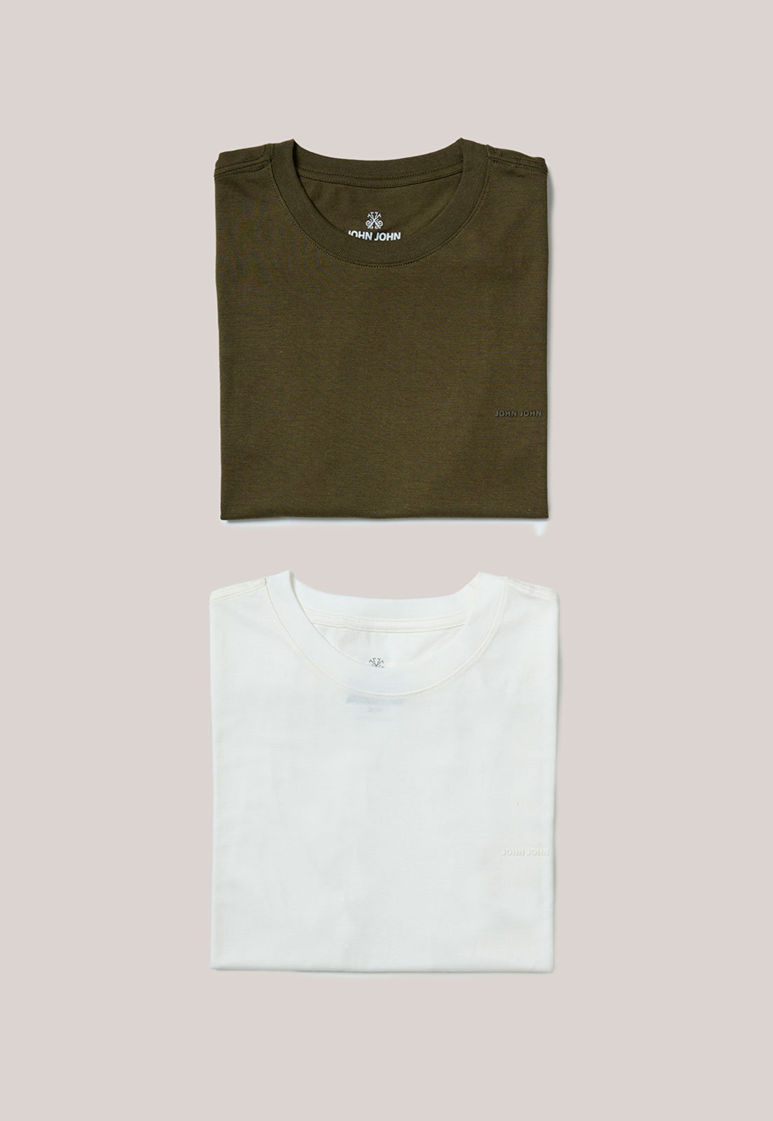 Kit 2 Camisetas Masculina John John Gola Redonda Verde Oliva