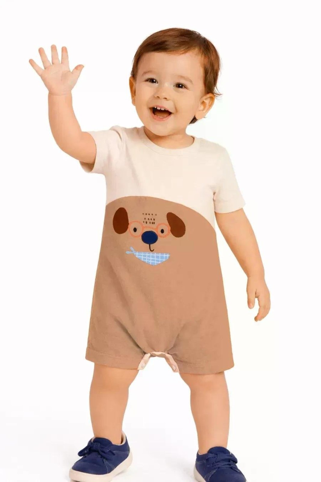 Infantil - Macaquinho Menino Amiguinho Esperto Alphabeto Bege