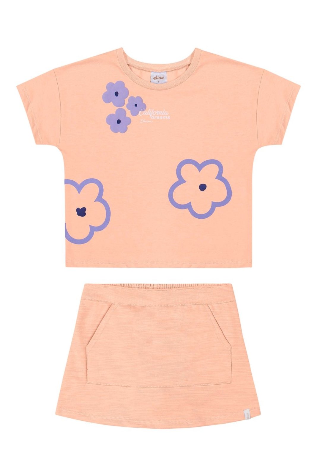 Infantil - Conjunto Menina Floral Neon Elian Coral