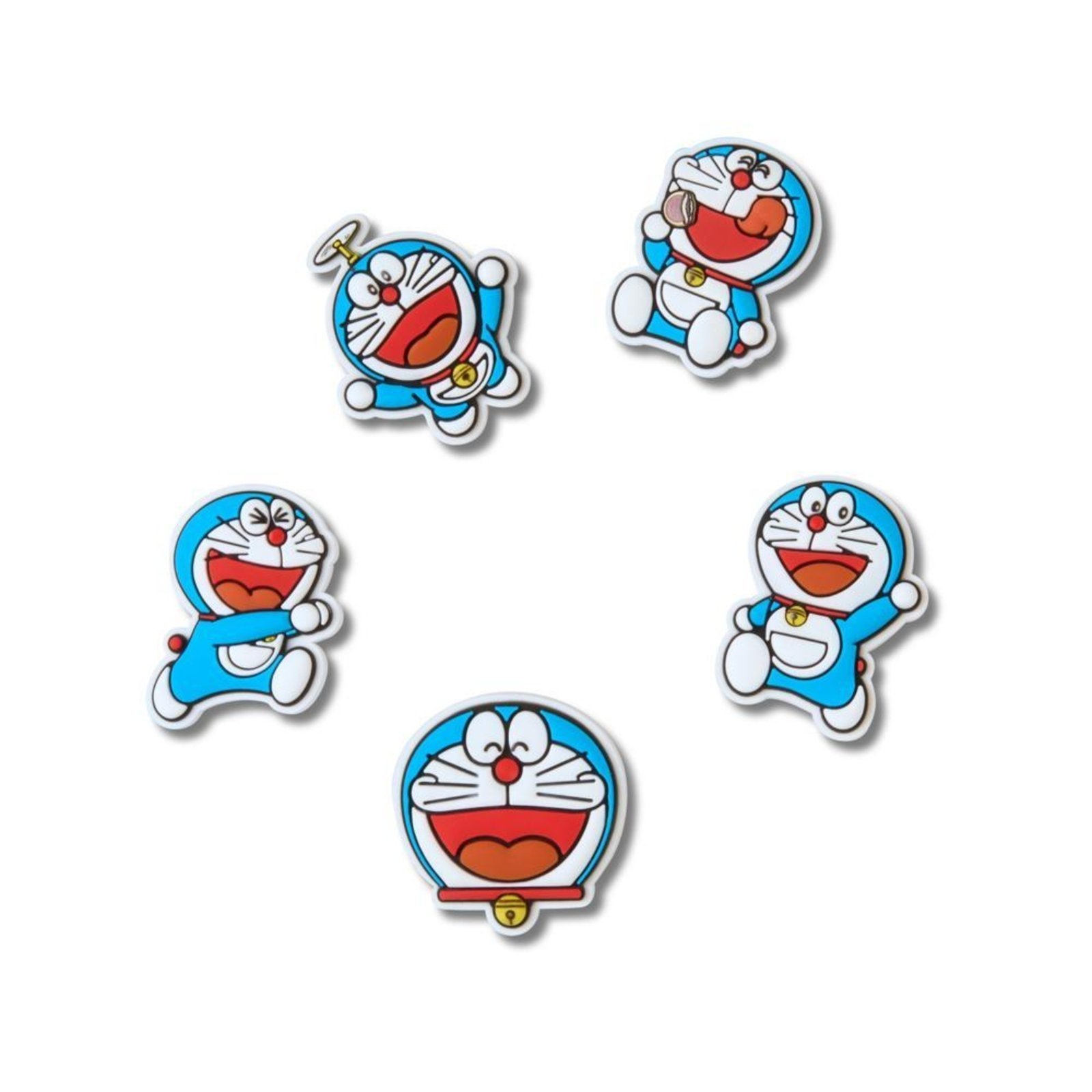 Vista 2 Infantil - Jibbitz™ Doraemon Pack Com 5 Peças Crocs branco