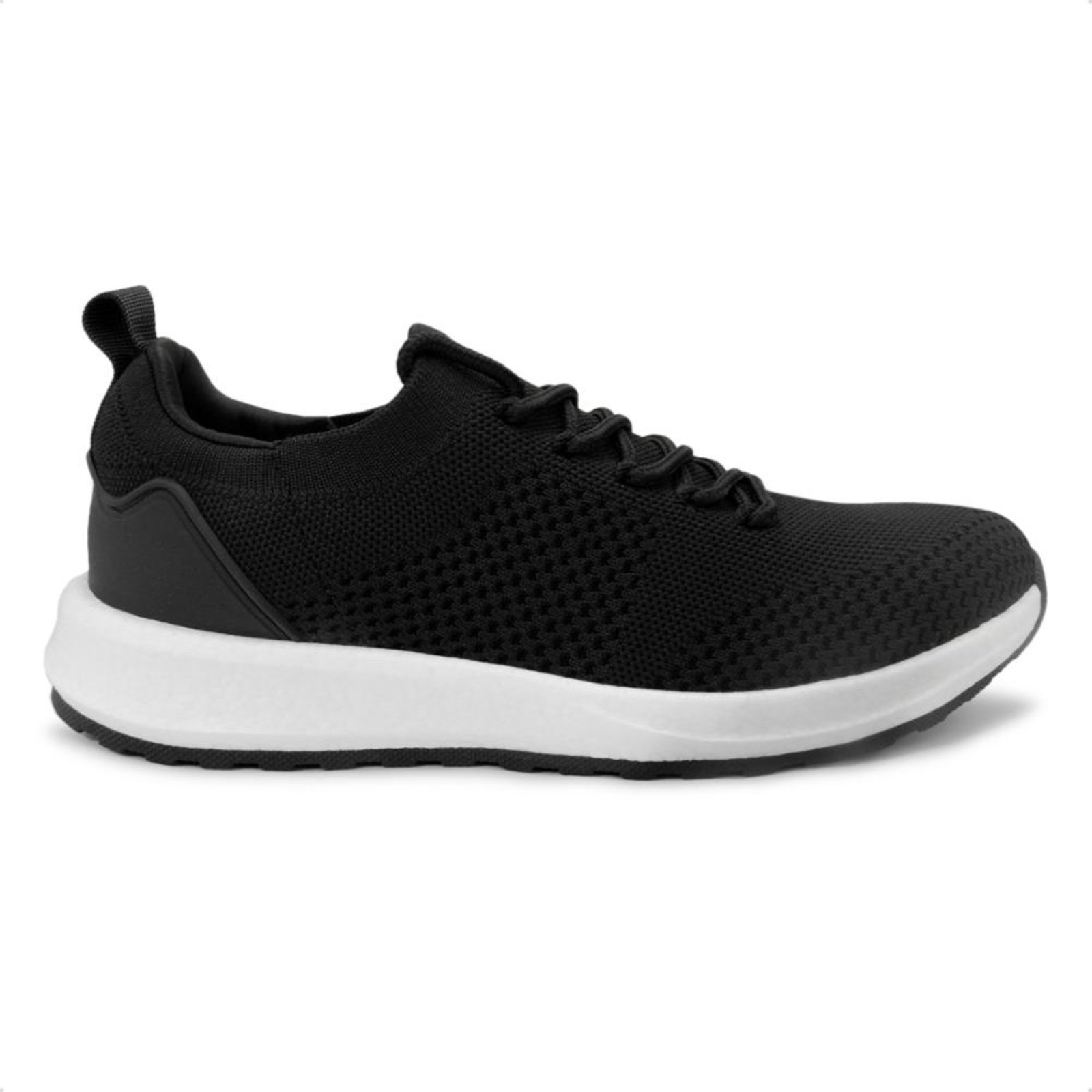 Tênis Usaflex Feminino Poofy Tecido Tricot Casual AO15001 Preto