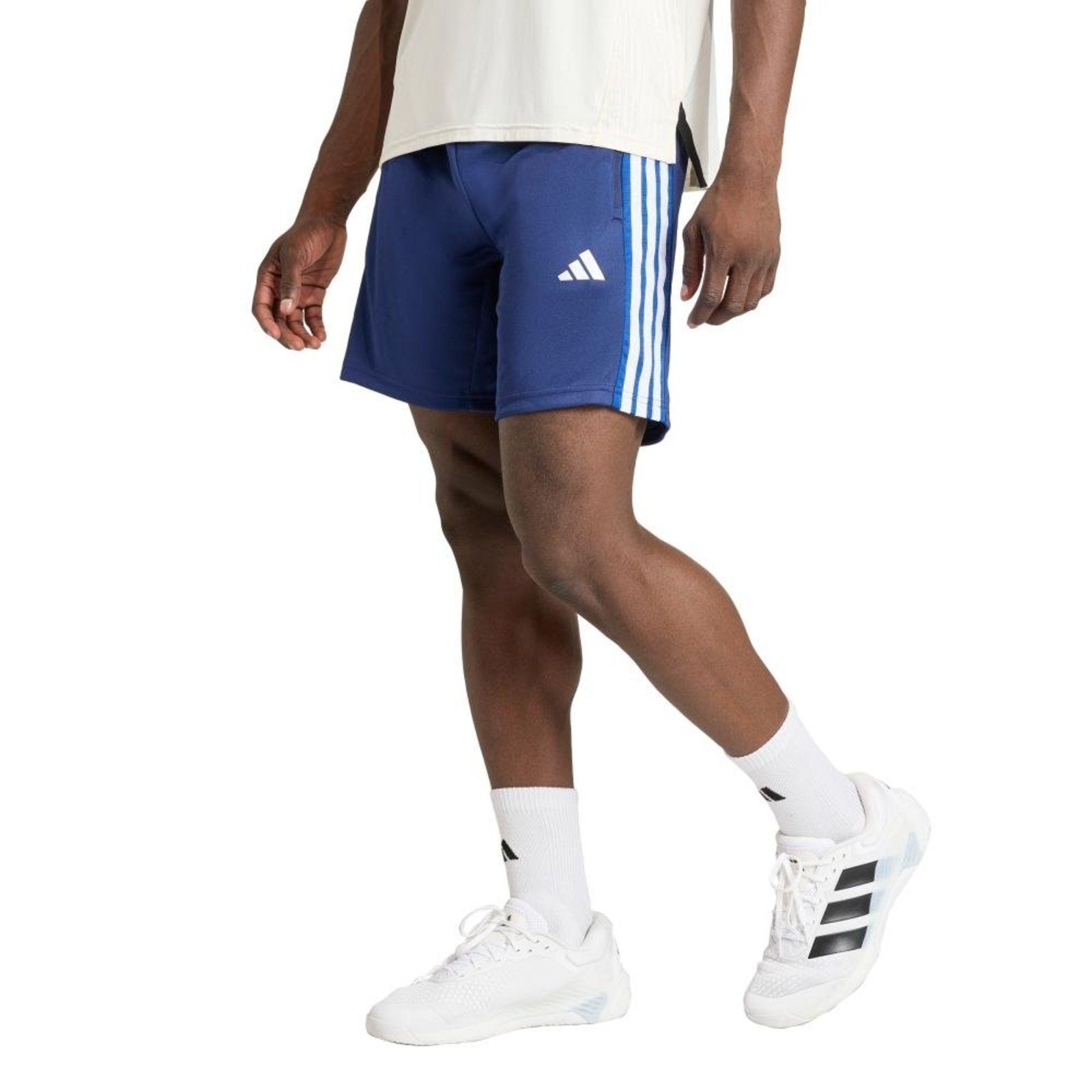 Shorts de Treino em Malha Essentials All-Set 3 Listras adidas Performance Azul