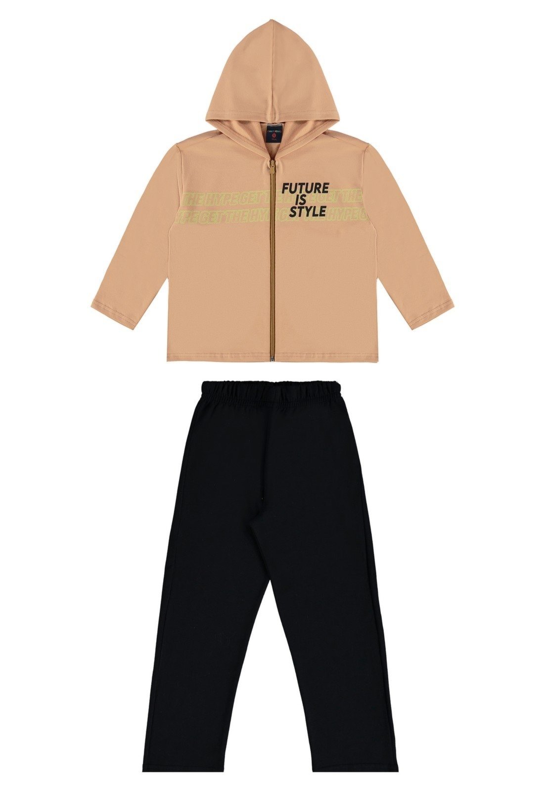 Infantil – Conjunto Jaqueta e Calça para Menino Guloseima Marrom