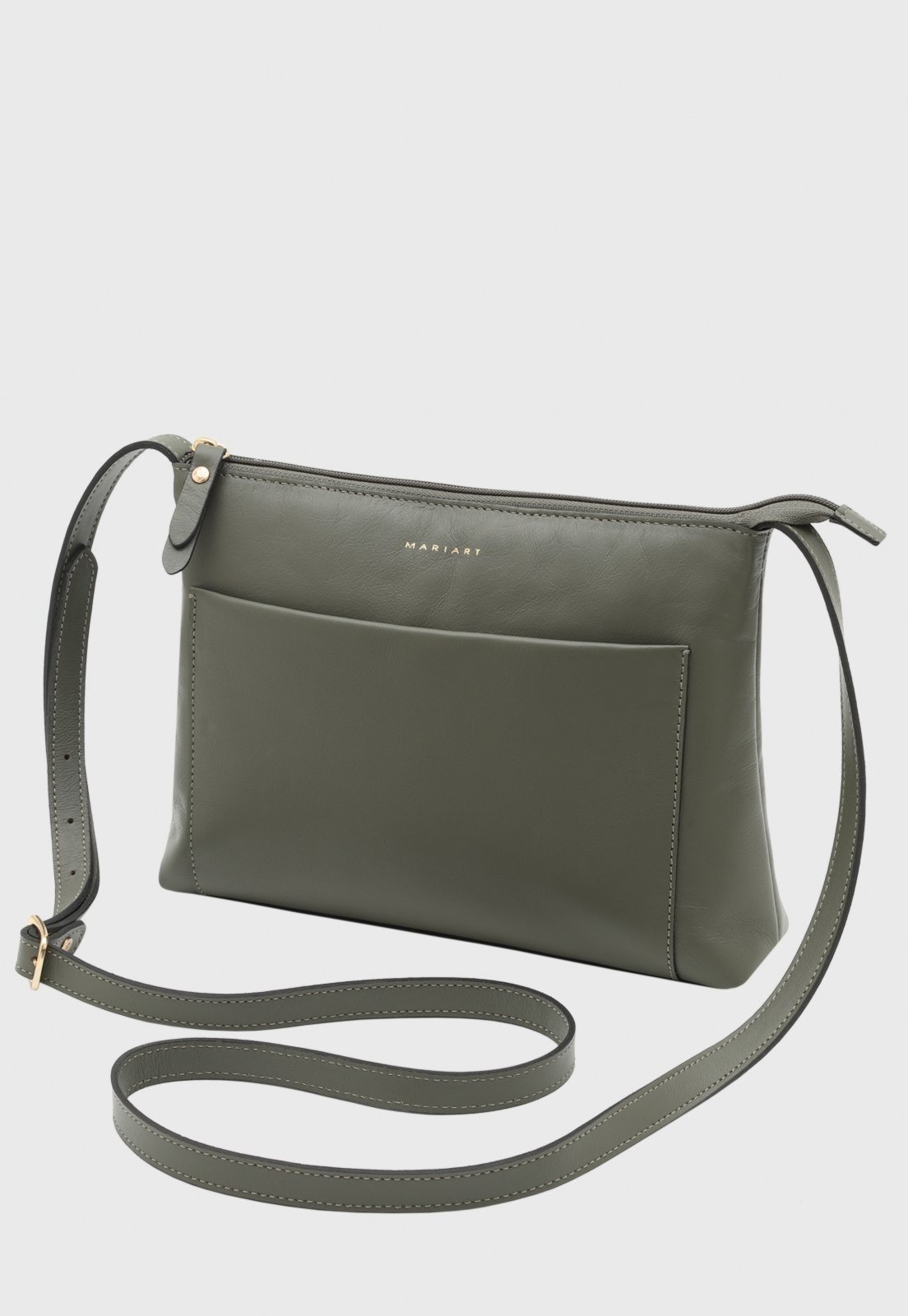Bolsa Transversal de Couro Mariart Tacacá Verde Adão
