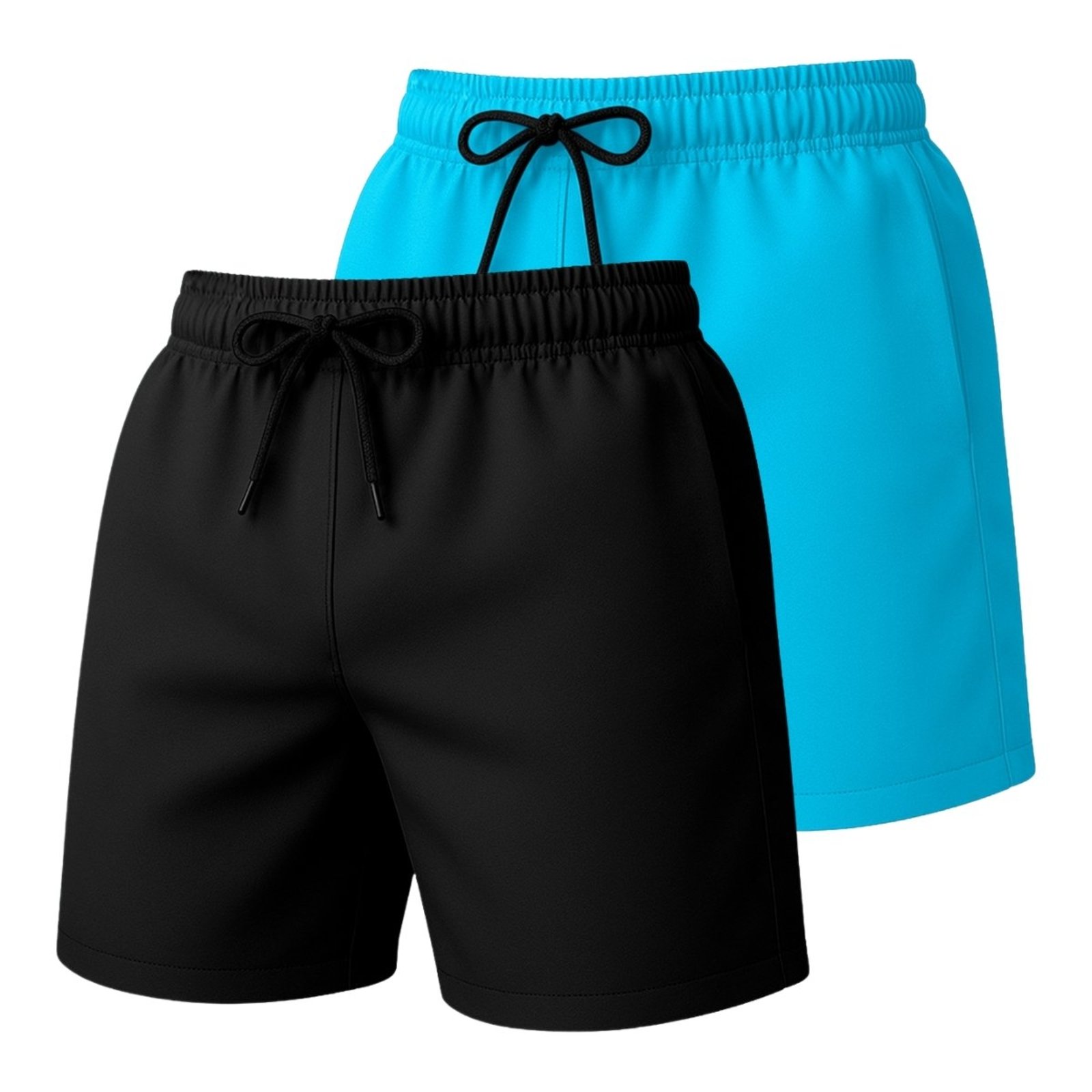 Kit 2 Short Bermuda Moda Praia Tactel Liso Relaxado