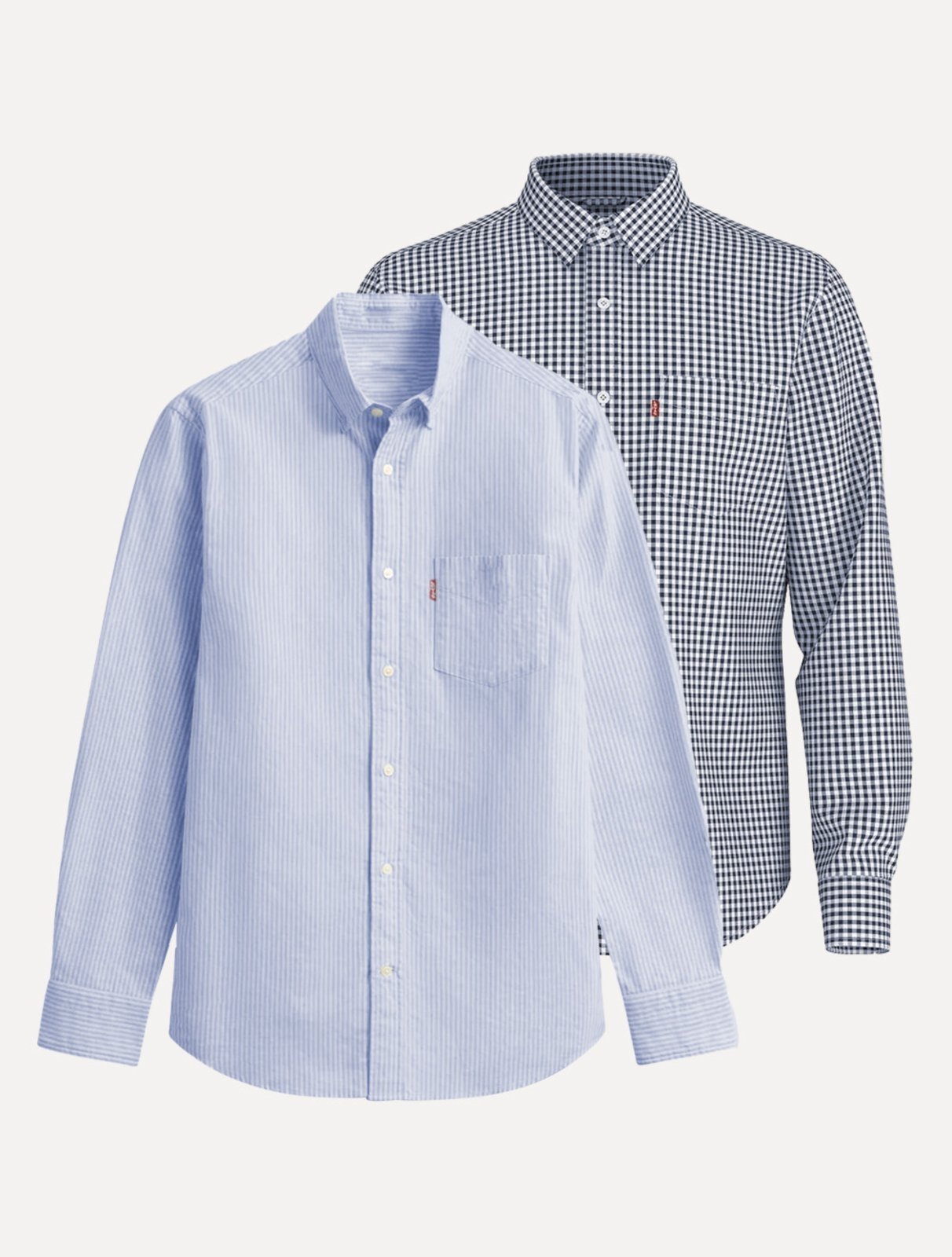 Kit Camisas Levis Masculina Standard One Pocket Xadrez/Azul Claro