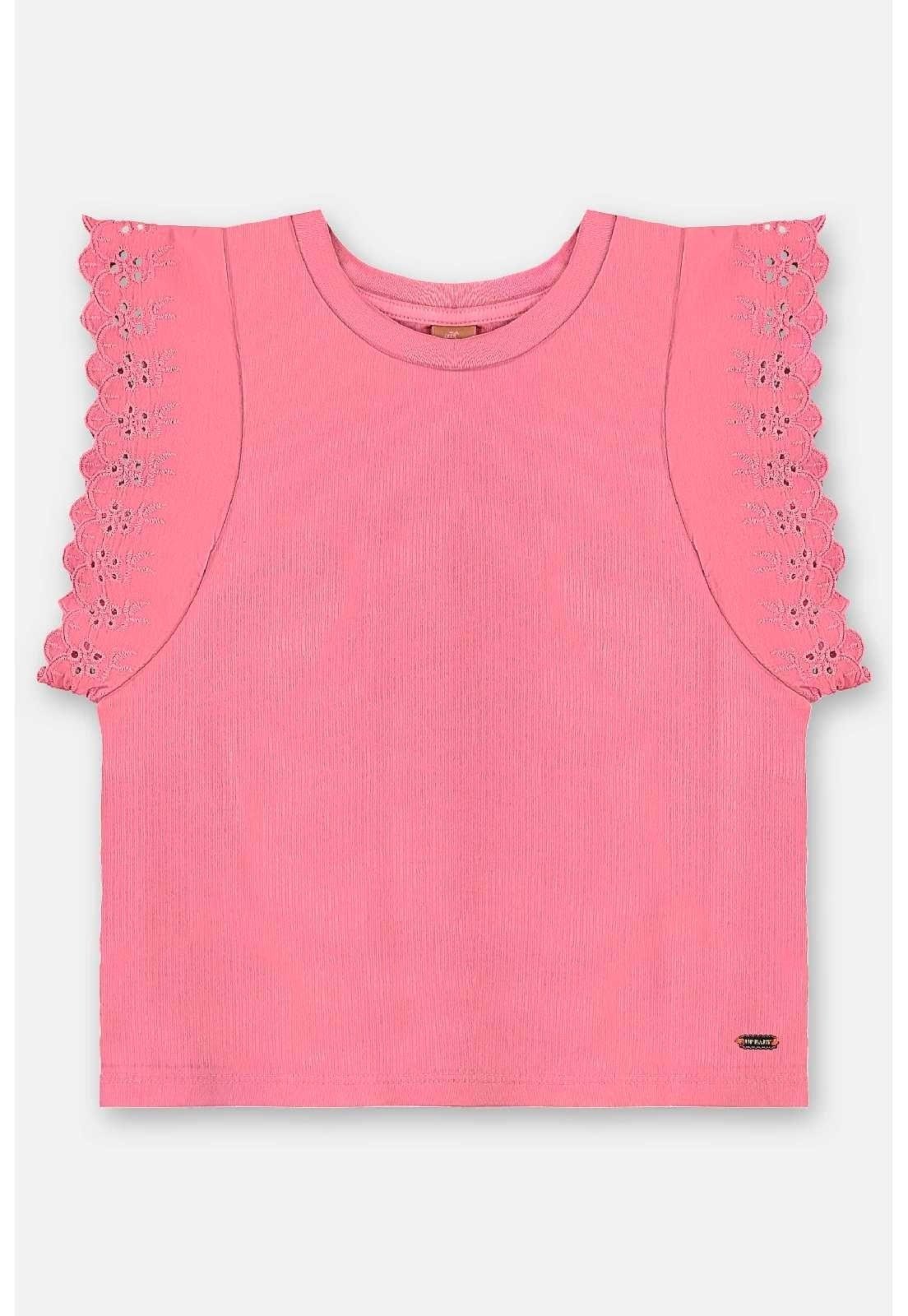 Infantil - Blusa Feminina em Algodão Up Baby Rosa