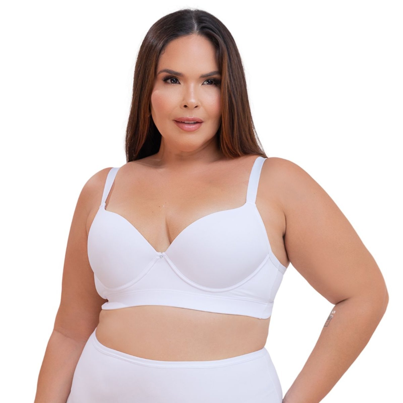 Sutiã Plus Size Feminino com Base em Microfibra Santa Passion .