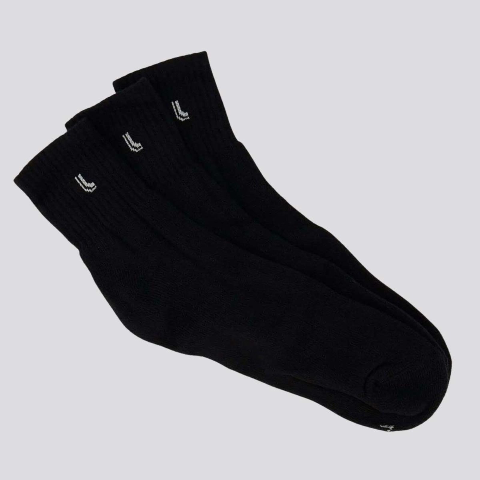 Vista 3 Kit Meia Lupo Cano Médio Freedom 12 Pares Lupo preto