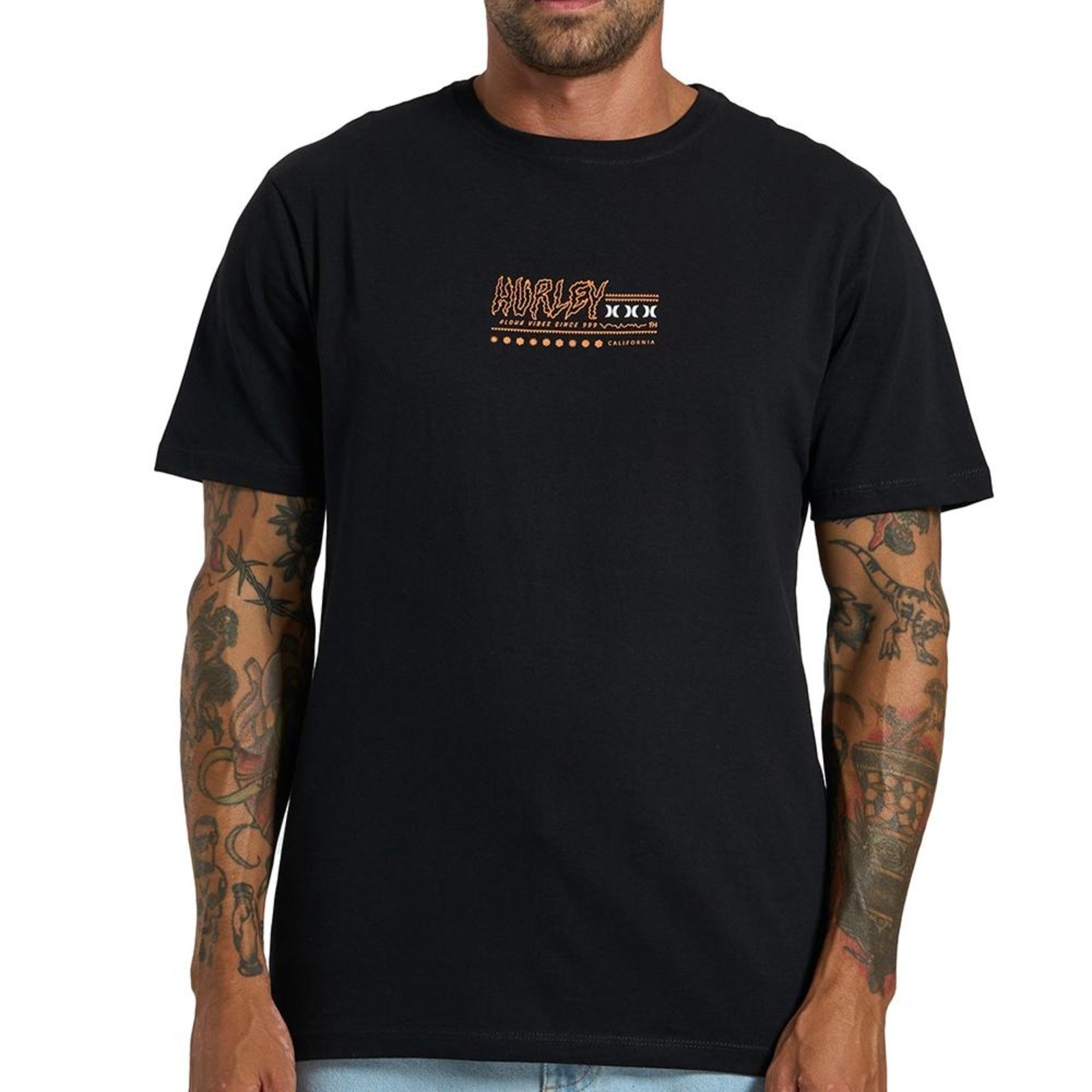 Camiseta Hurley Psyko SM26 Masculina Preto