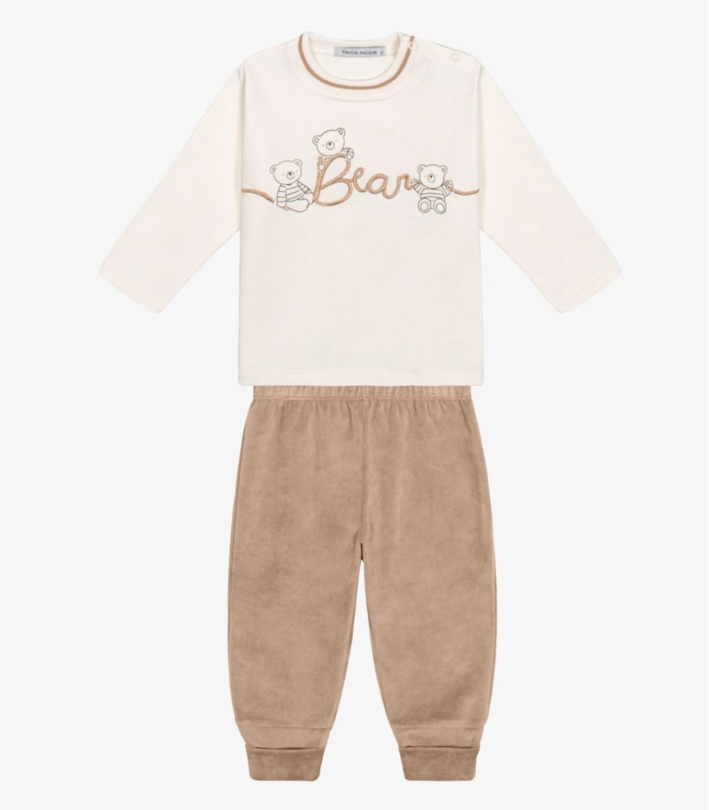 Infantil - Conjunto Blusa com Calça Marrom