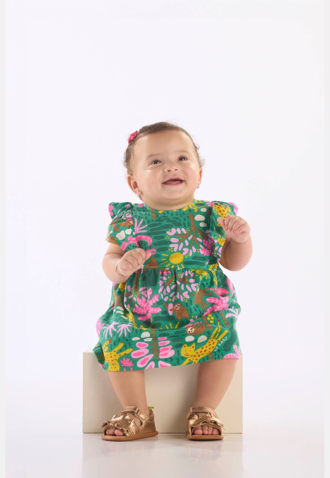 Infantil - Vestido em Algodão Up Baby Verde