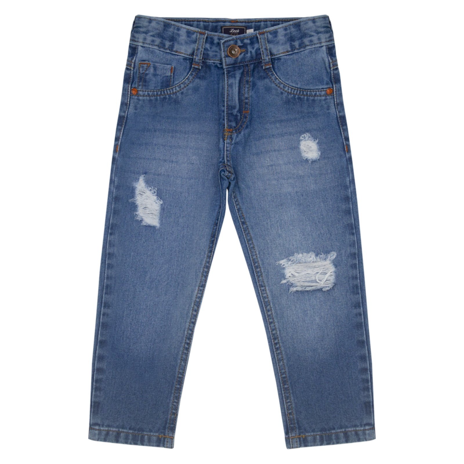 Infantil – Calça Look Jeans Reta Jeans