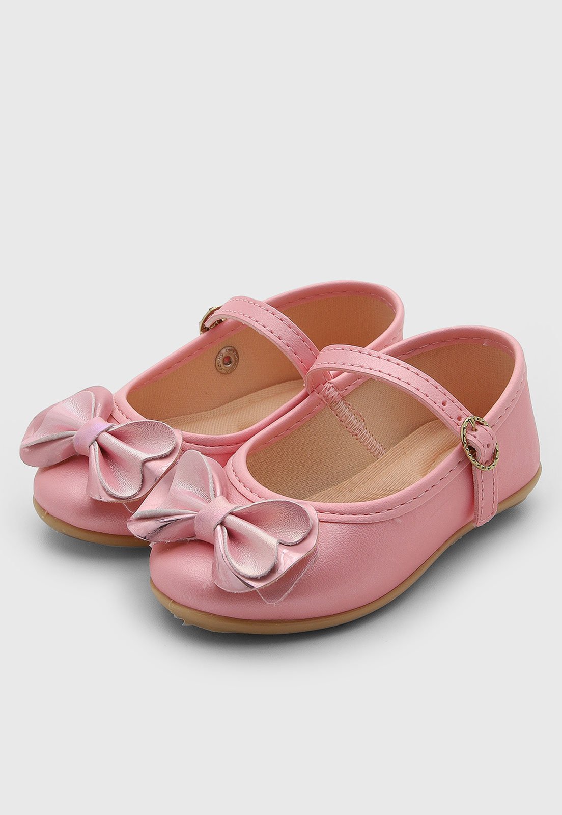 Infantil - Sapatilha Boneca Pimpolho Laço Rosa