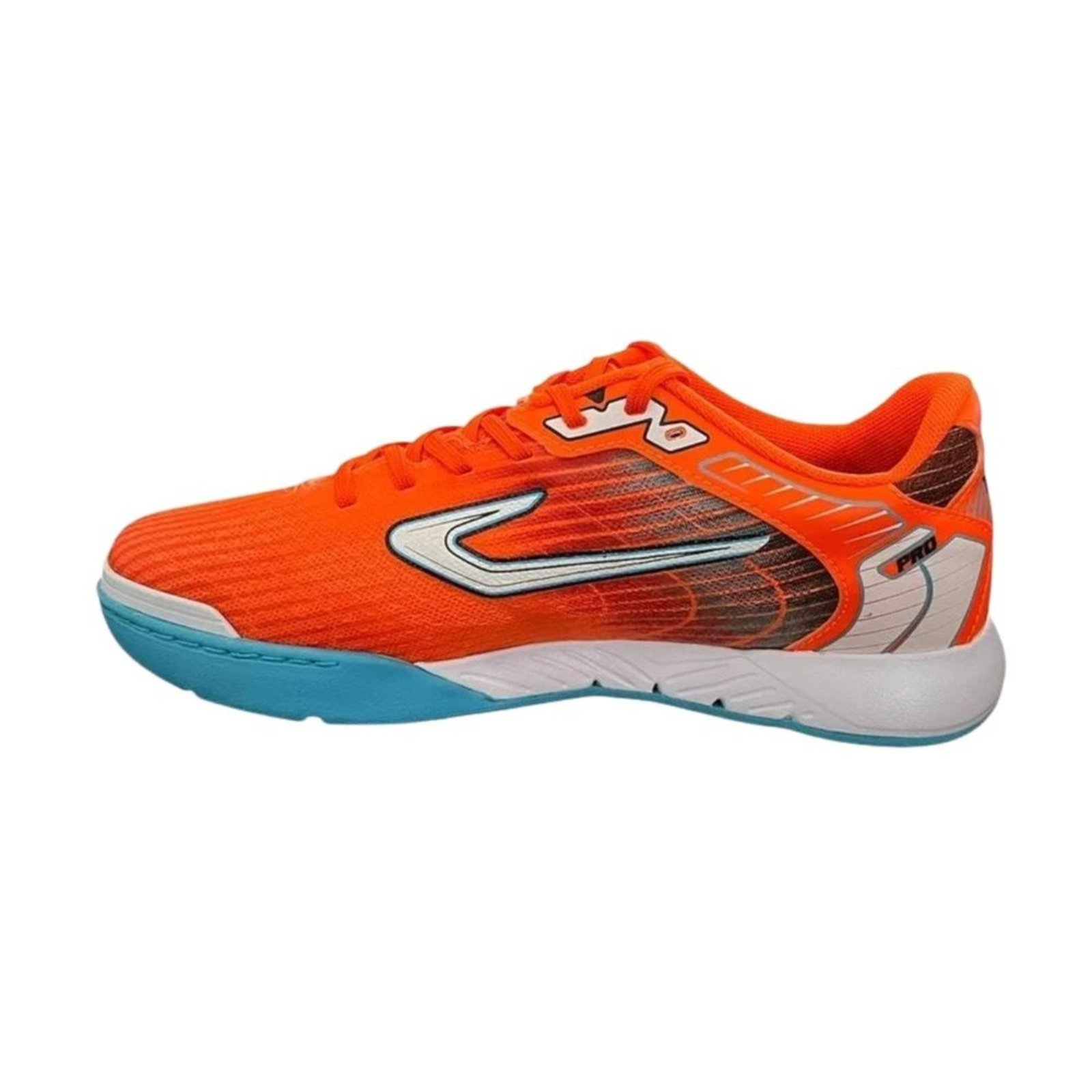 Vista 3 Chuteira Indoor Masculina Topper Elitte laranja laranja