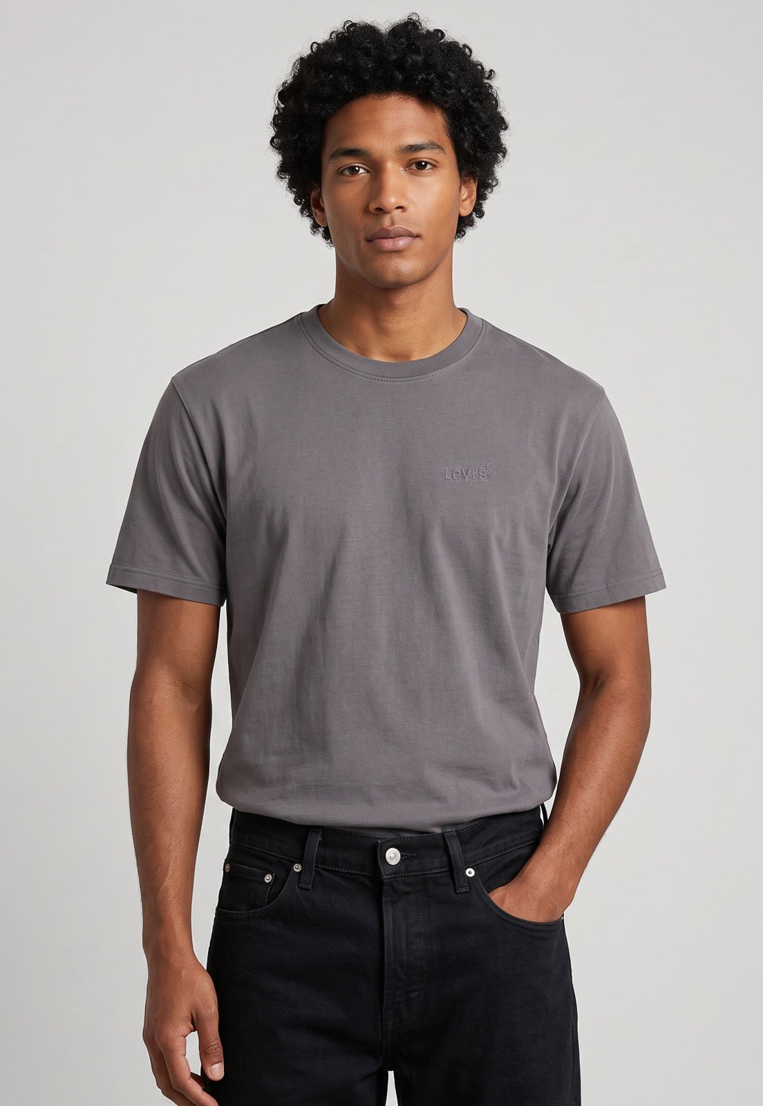 Camiseta Masculina Levis Red Tab Vintage Cinza