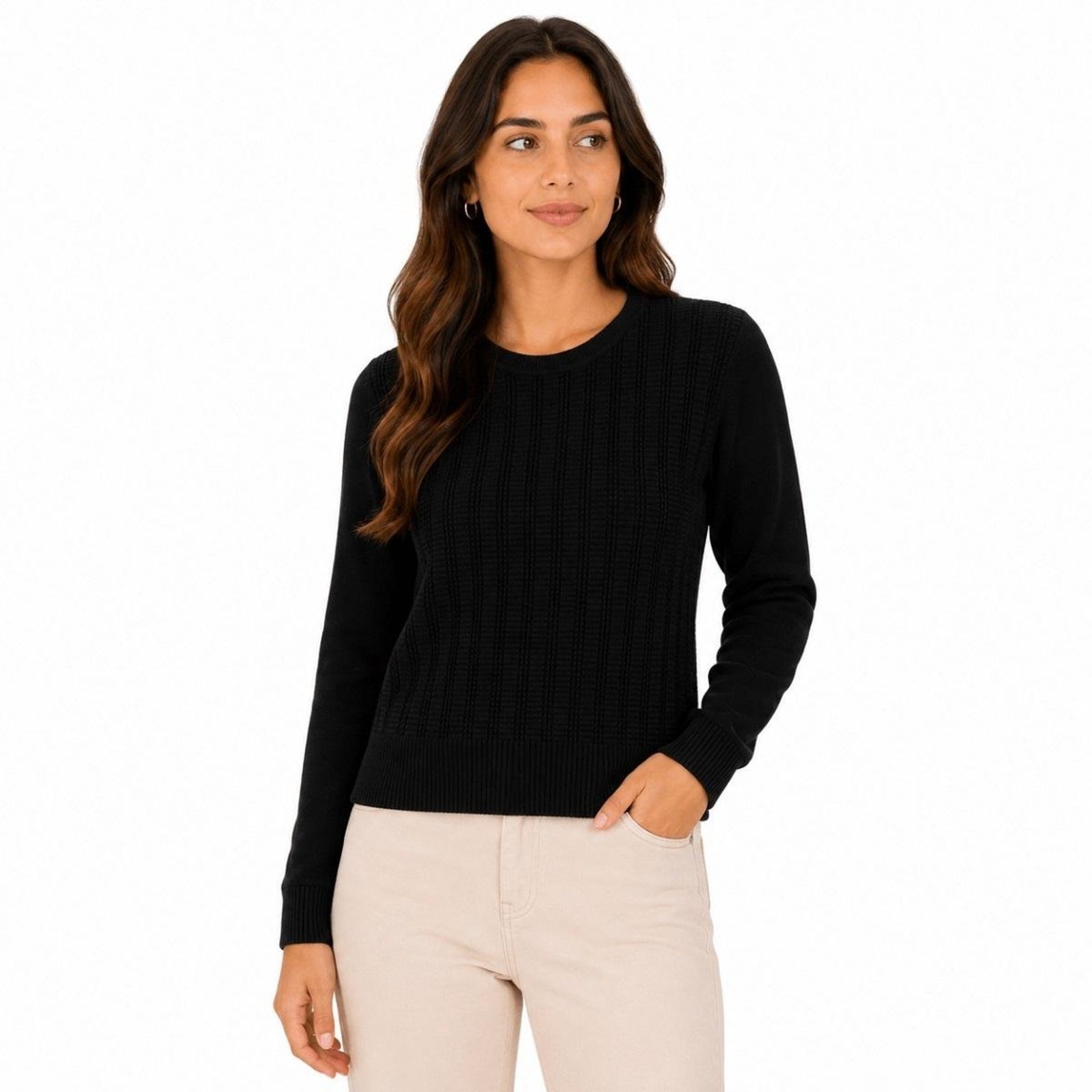 Suéter Tricot Feminina Facinelli 651259 Preto