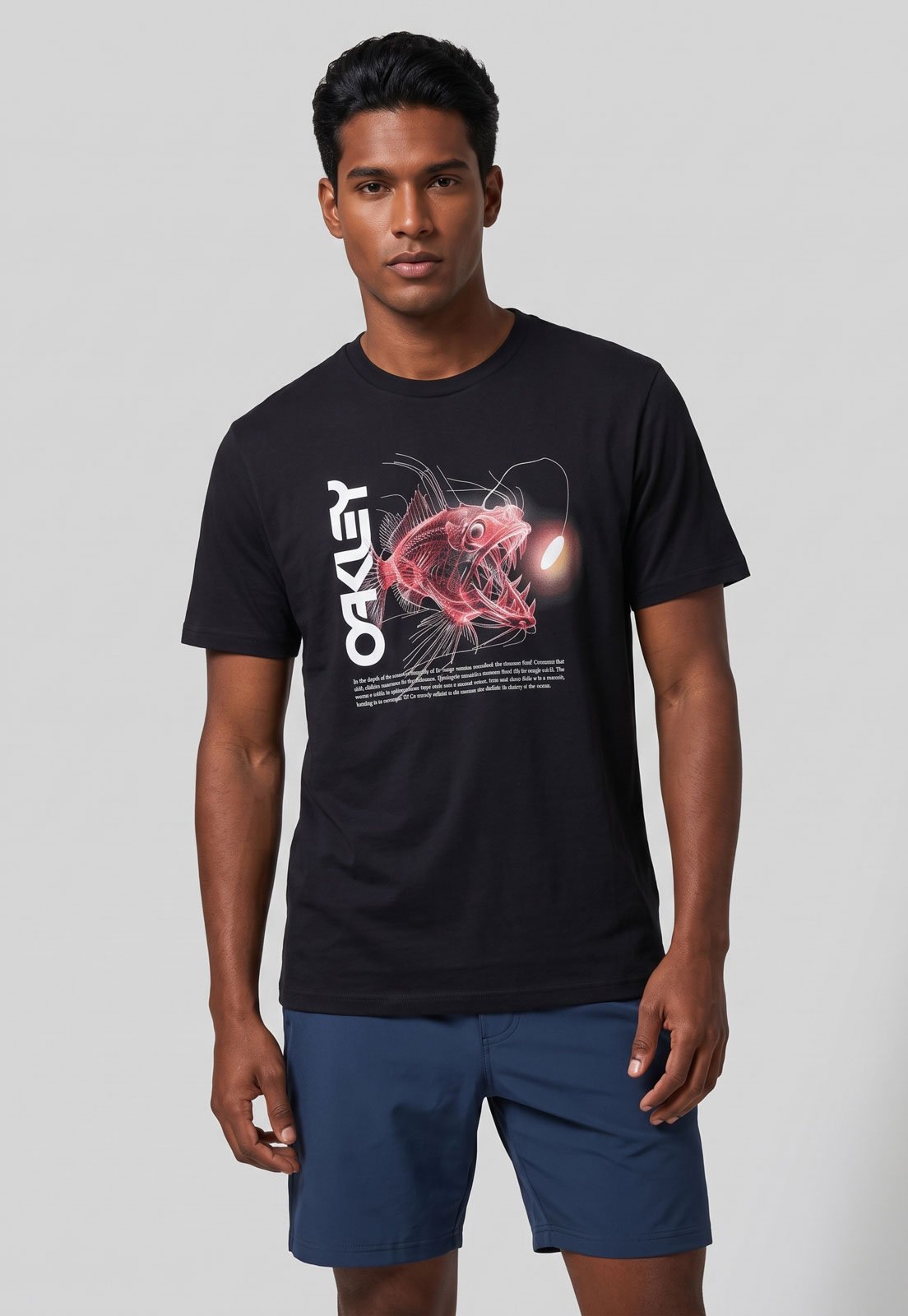Camiseta Masculina Oakley Biolumia Creature Preta