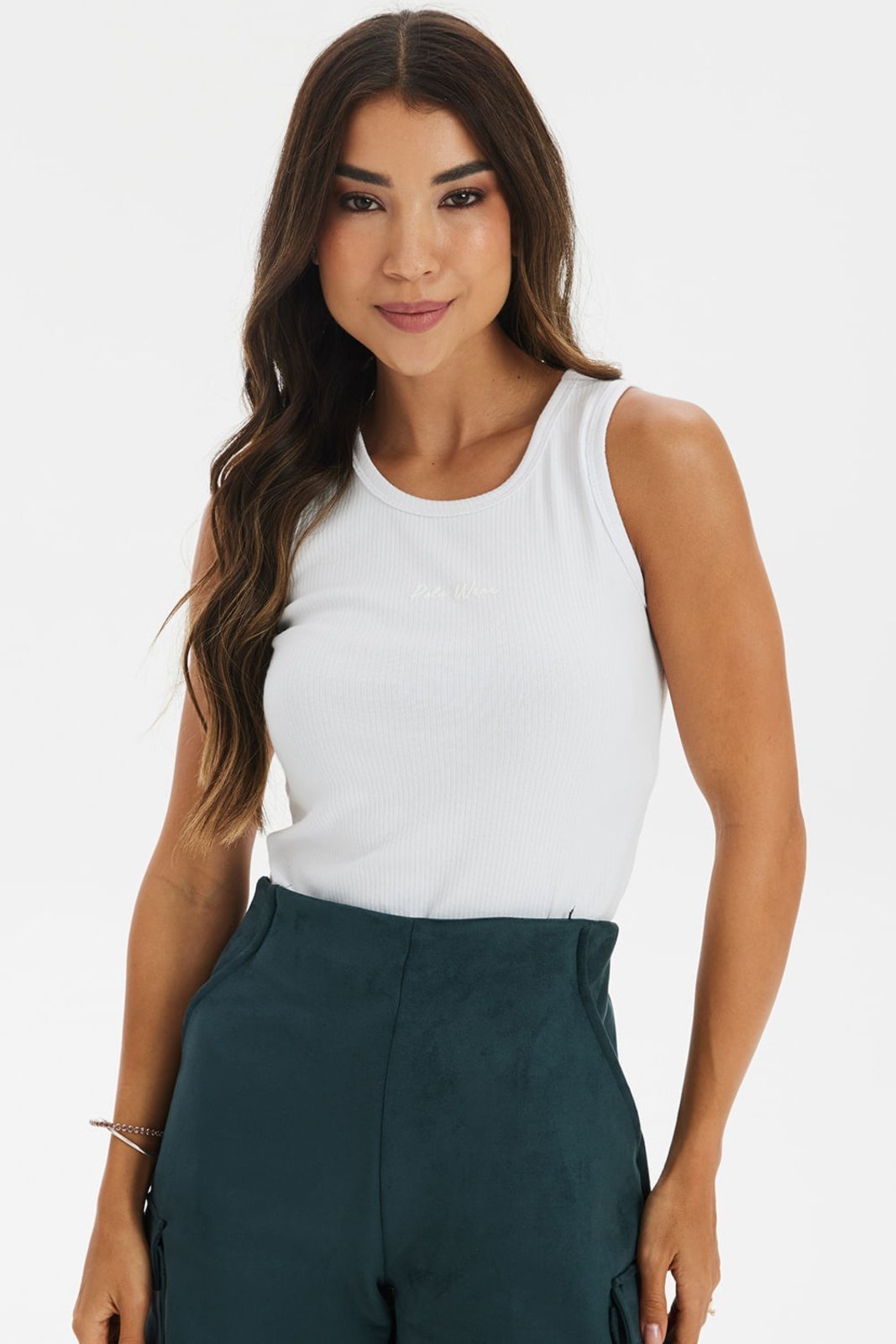 Regata Feminina Canelada Polo Wear Branco