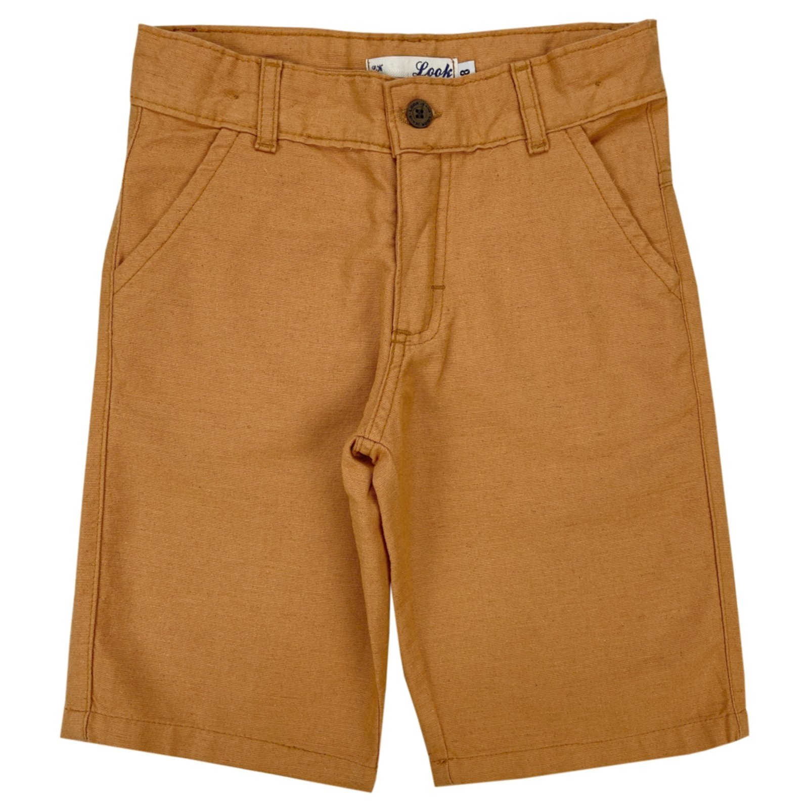 Infantil – Bermuda Juvenil Look Jeans Linho Caramelo
