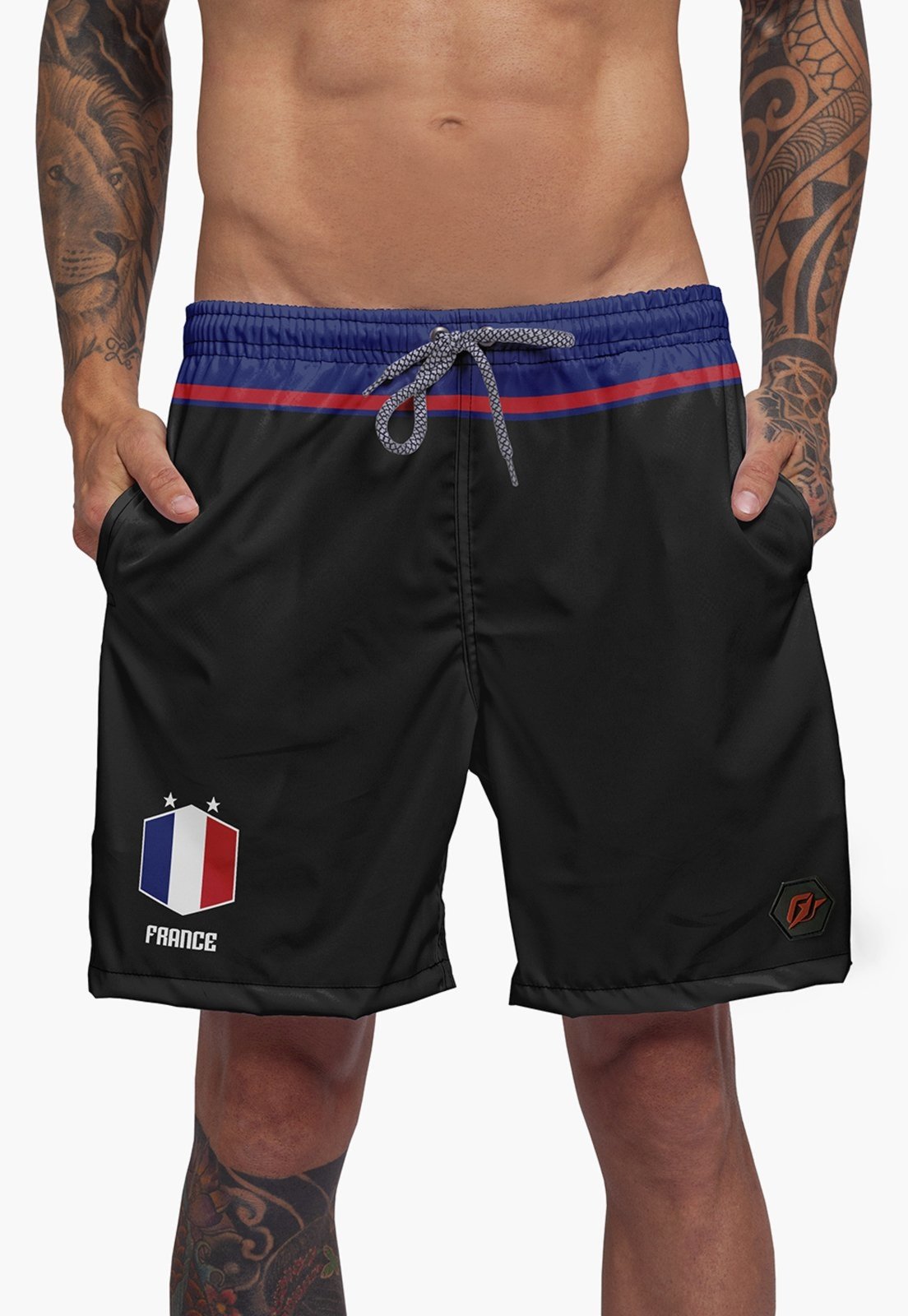 Short Bermuda Copa Torcedor França Preto