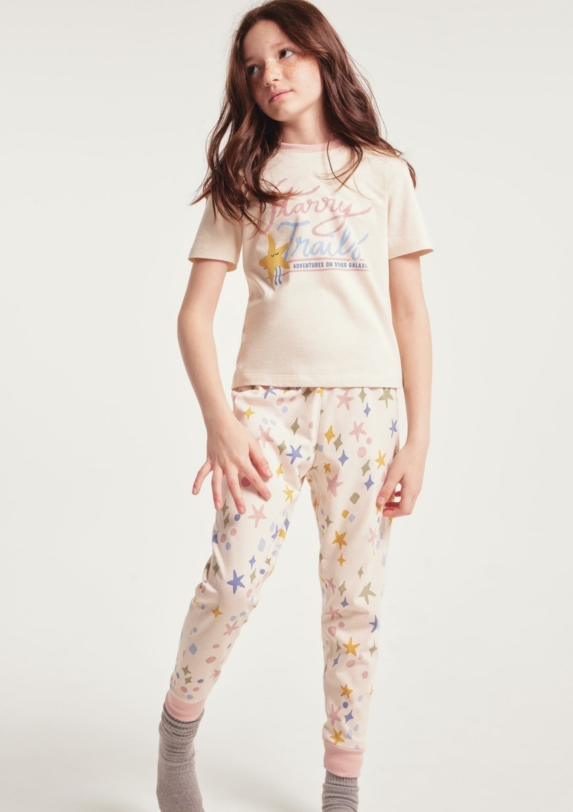 Pijama Menina Regular Com Estampa Hering