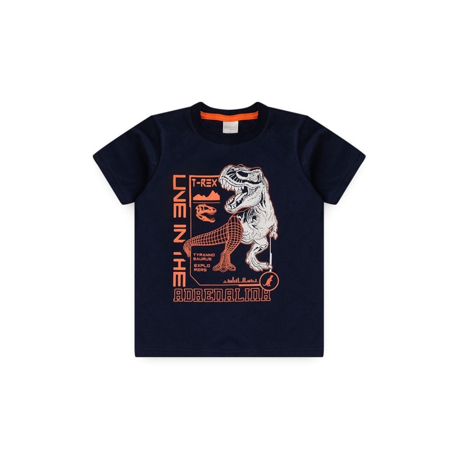 Vista 3 Infantil - Conjunto Curto Menino Blusa e Bermuda Dino Molekada preto Molekada preto